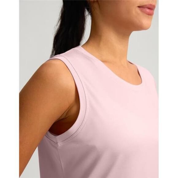 Women's Workout Tank Tops Lightweight Sleeveless Workout Tops Loose Fit - Picture 5 of 8